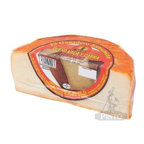 Queso curado de cabra-vaca al pimentón