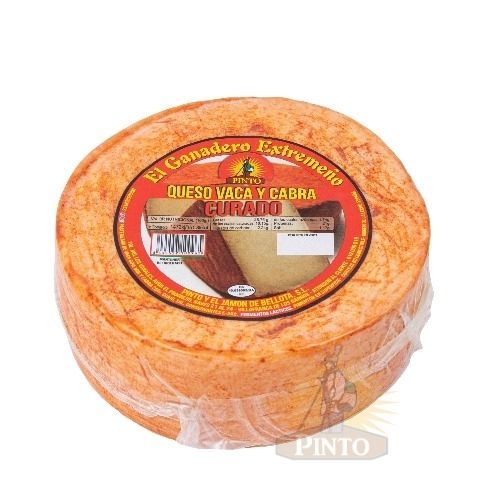 Queso curado de cabra-vaca al pimentón